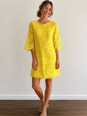 NWT STELLAH NYC Yellow 3D Dress M